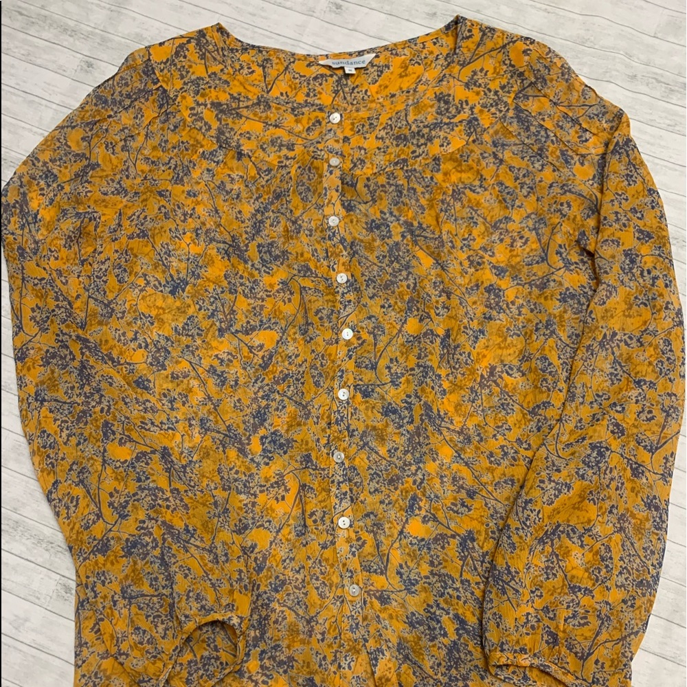 Women's M, Sundance Silk Katanga Lion Blouse